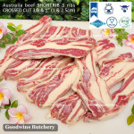 Beef rib SHORTRIB daging iga sapi frozen Australia GREENHAM crossed cuts for galbi bulgogi 1" 2.5cm (price/kg 6-7pcs)